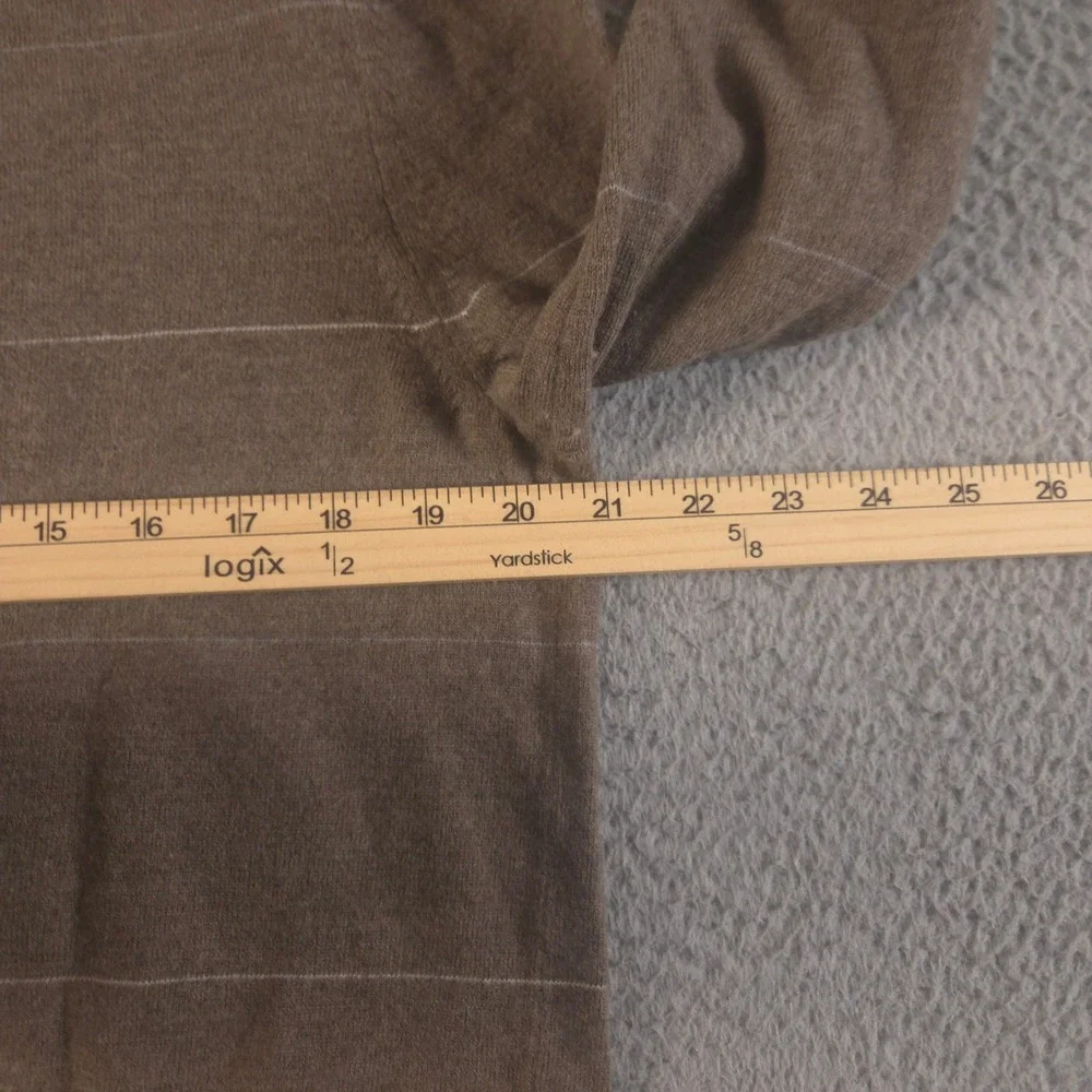 VINTAGE Banana Republic Sweater Mens Large Extra Fine Merino Striped V-Neck Y2K